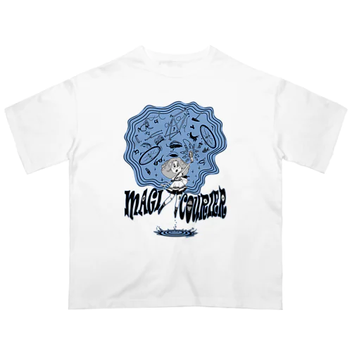 “MAGI COURIER” blue #1 オーバーサイズTシャツ
