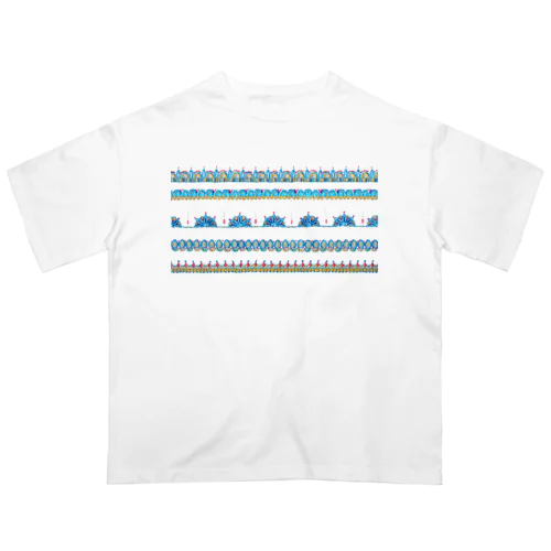 ナマステ刺繍 ✺ ホワイト Oversized T-Shirt