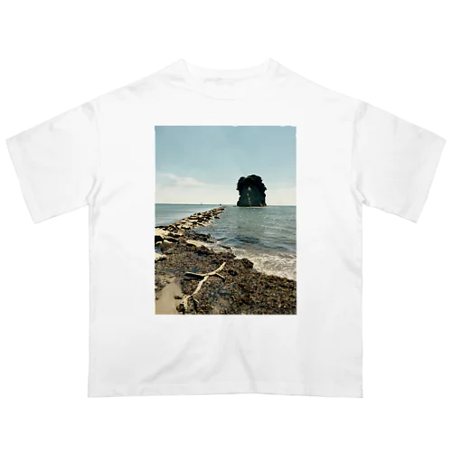 晴れの見附島(能登/珠洲) オーバーサイズTシャツ