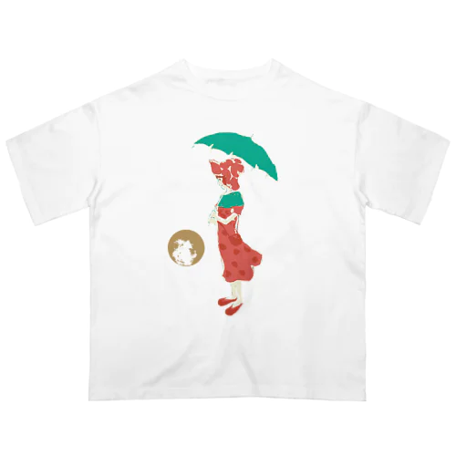 朱い女の子 Oversized T-Shirt