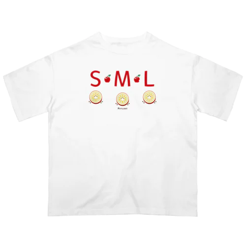 ML002 SMLTシャツのりんごすたぁ*輪切りのリンゴ Oversized T-Shirt