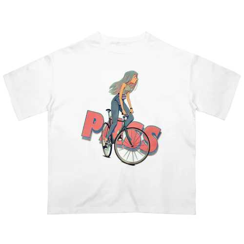 "PASS" オーバーサイズTシャツ