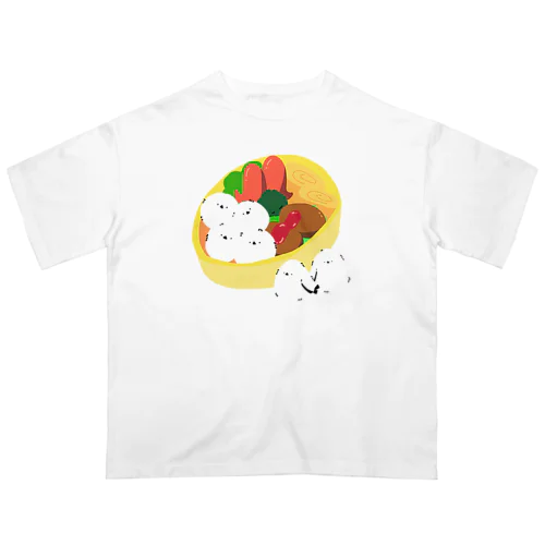 シマエナガ×お弁当 Oversized T-Shirt