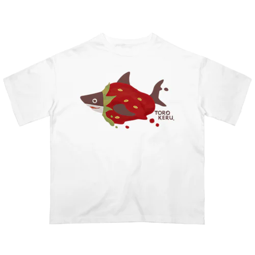 苺ととろけるおサメさん | TOROKERU SHARK Strawberry オーバーサイズTシャツ