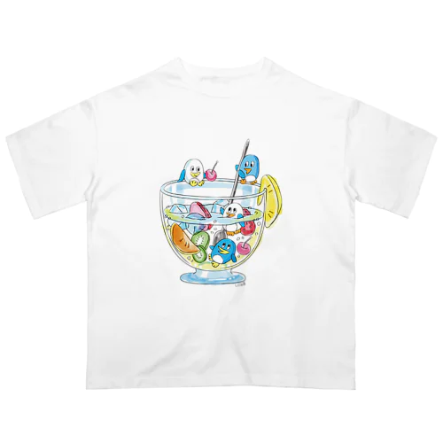 ペンギンとフルーツサワー Oversized T-Shirt