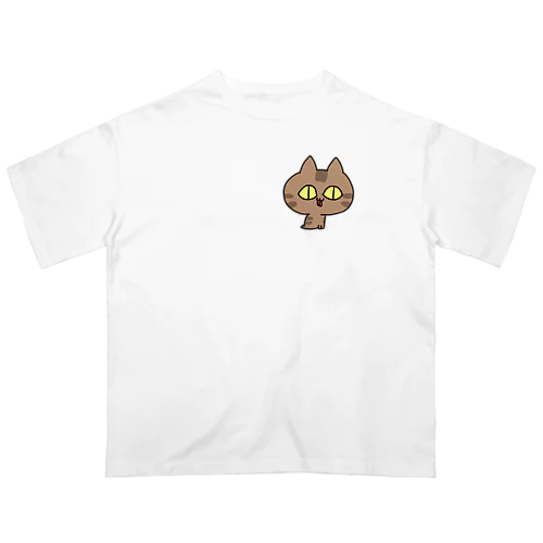 表情豊かなネコちゃん オーバーサイズTシャツ