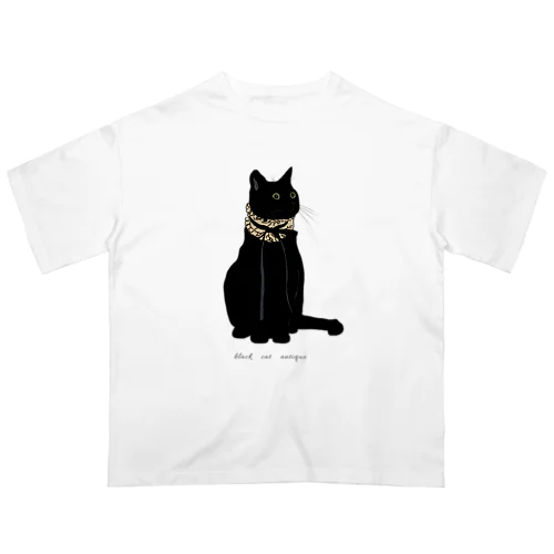 ゴシックな黒猫 オーバーサイズTシャツ