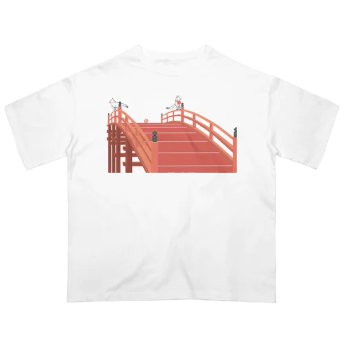 狐の赤太鼓橋 オーバーサイズTシャツ