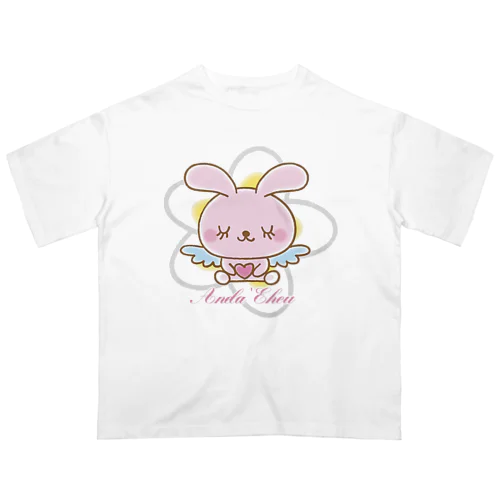 天使のうさぎハピバニちゃん Oversized T-Shirt