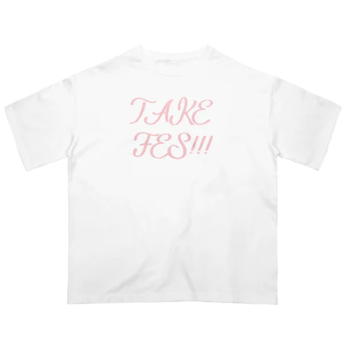 TAKEFES!!!　ピンク オーバーサイズTシャツ