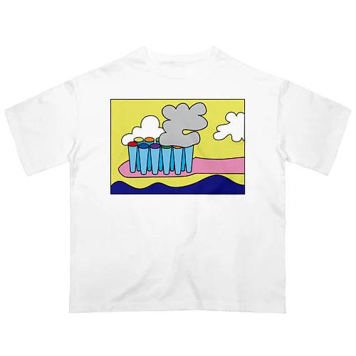 空飛ぶブラシ2 オーバーサイズTシャツ