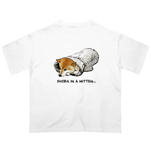 ミトンに入った柴犬 オーバーサイズTシャツ