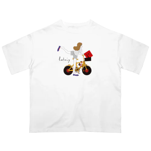自転車の女の子2 Oversized T-Shirt