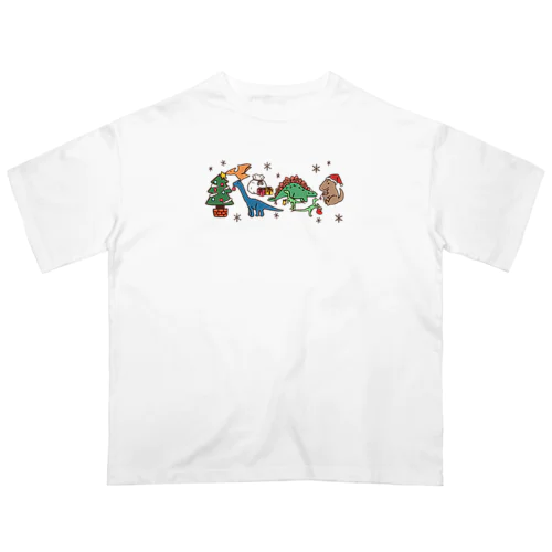 恐竜たちのクリスマス Oversized T-Shirt