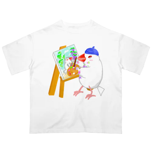 芸術の秋文鳥 Oversized T-Shirt