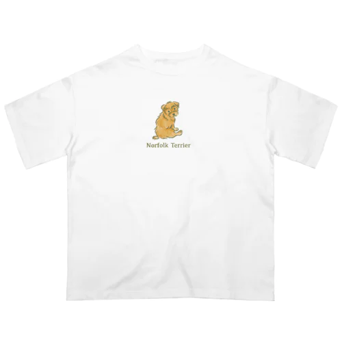 ふりむき犬（ナチュラル） オーバーサイズTシャツ