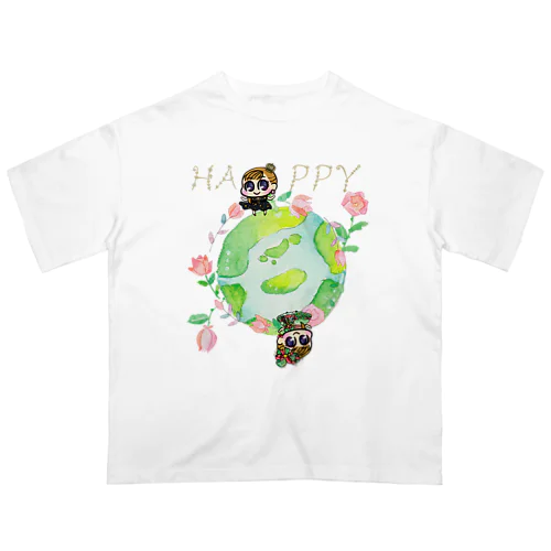 世界に私の花を咲かせよう オーバーサイズTシャツ