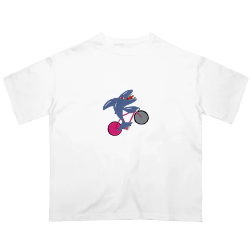 自転車好きのシャチ オーバーサイズTシャツ