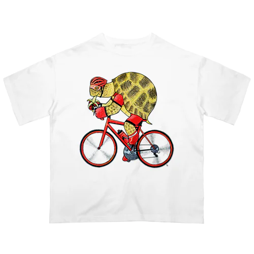 カメの自転車乗り Oversized T-Shirt