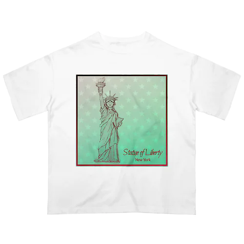 自由の女神(グラデーション) Oversized T-Shirt