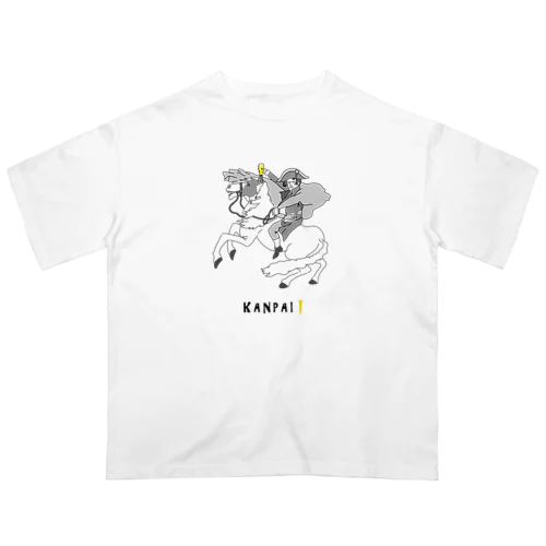 偉人 × BEER（ナポレオン）黒線画 Oversized T-Shirt