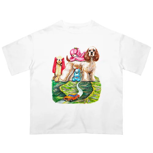 山脈DOG Oversized T-Shirt