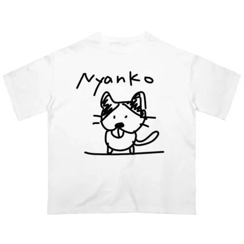 にゃんこ オーバーサイズTシャツ