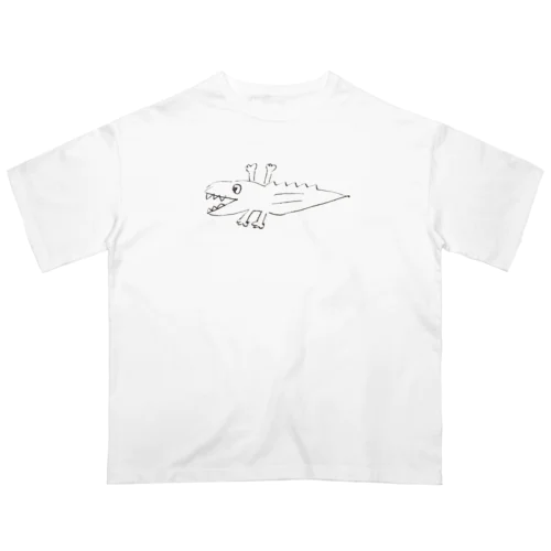 母が描いたワニ オーバーサイズTシャツ