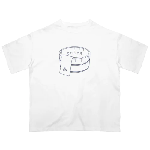 onsen（ブルー） オーバーサイズTシャツ