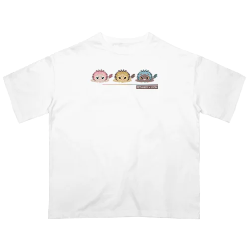 ぺたんこlionいちごバナナミント オーバーサイズTシャツ