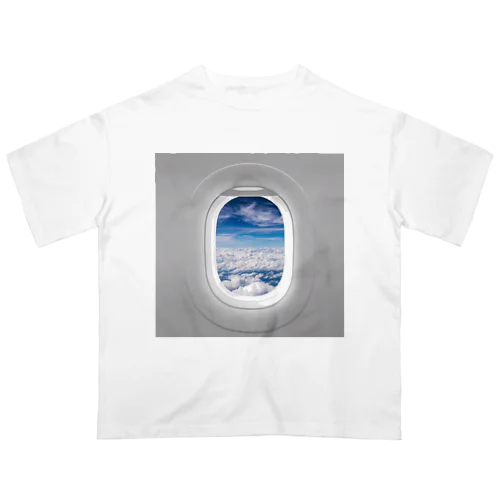 jet streamジェットストリーム 飛行機の窓から オーバーサイズTシャツ