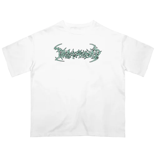 針 金 文 字 (緑) オーバーサイズTシャツ