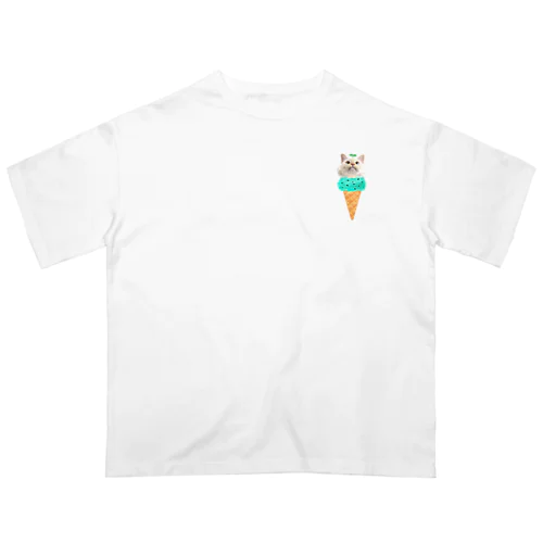 ダブルちゃん チョコミント オーバーサイズTシャツ