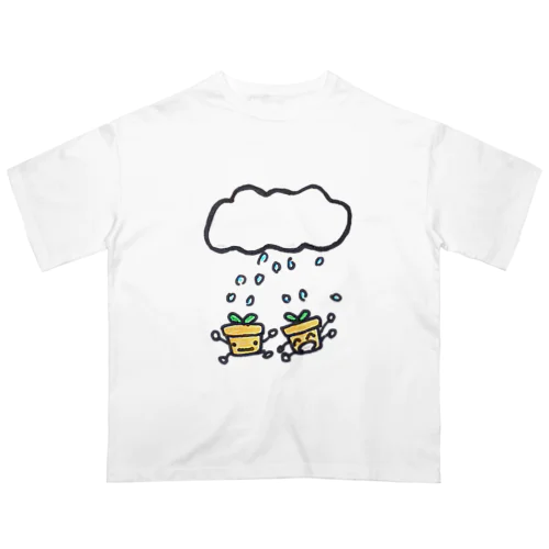 植木に雨を オーバーサイズTシャツ