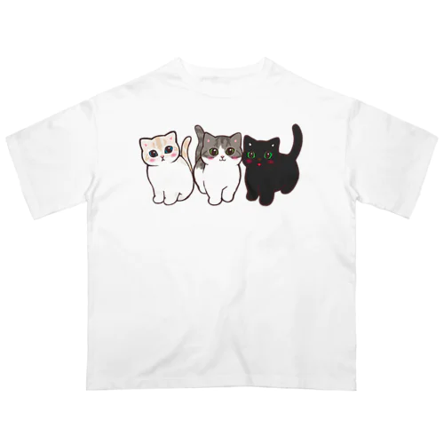 たま農園の猫たち オーバーサイズTシャツ