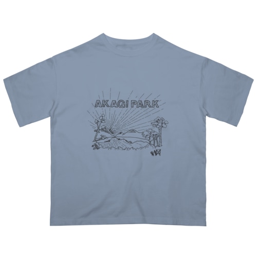 AKAGI★park01(黒文字) Oversized T-Shirt