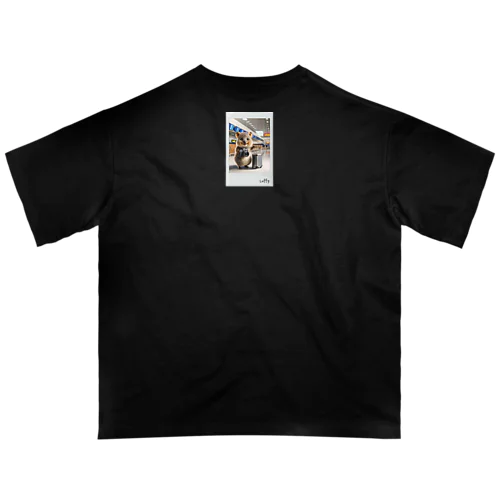 旅するクアッカワラビー【白文字】 Oversized T-Shirt