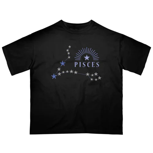 スタースタッズ星座　魚座 オーバーサイズTシャツ