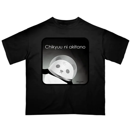 Chikyuu ni akitano 黒 オーバーサイズTシャツ