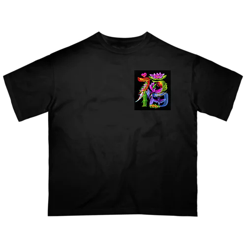 花文字Tシャツ 「福_A」 オーバーサイズTシャツ