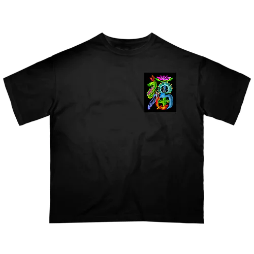 花文字Tシャツ 「福_B」 Oversized T-Shirt