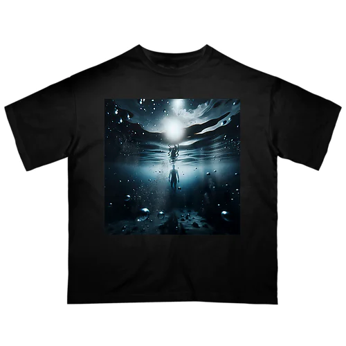 水の底（AI生成） Oversized T-Shirt