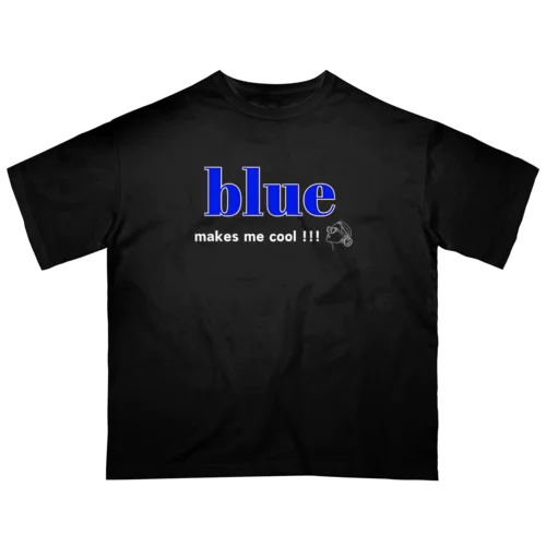 推しカラー  推し色　カラーロゴＴシャツ（ブルー） オーバーサイズTシャツ