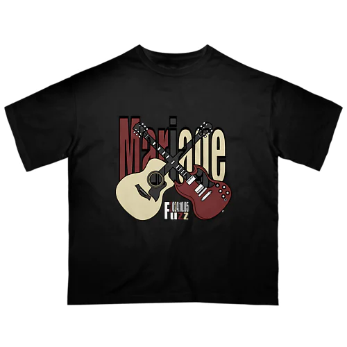 Rock'n'roll Mariage (QR Black) オーバーサイズTシャツ