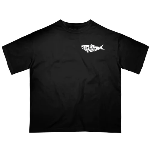 魚恋人ホワイト オーバーサイズTシャツ