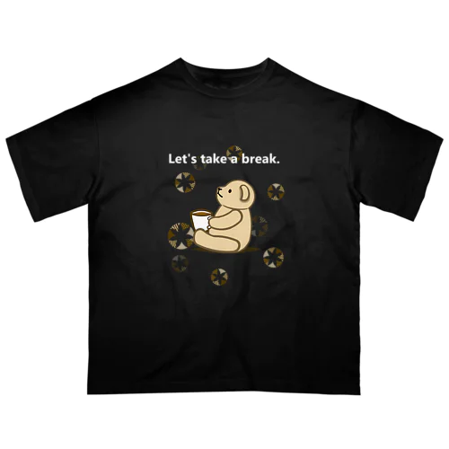 coffee break（ロゴが白） オーバーサイズTシャツ