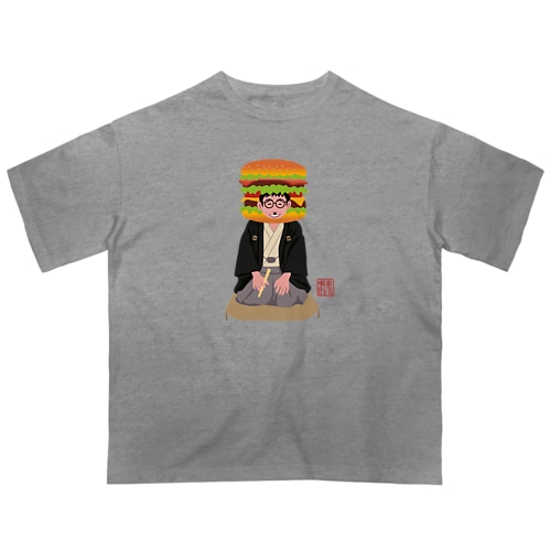 噺家バーガー(かぶりものVr) Oversized T-Shirt