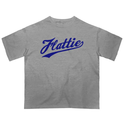 Flattie  カレッジロゴ風 （N） Oversized T-Shirt