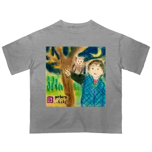 いおちゃん＆フクロウくん オーバーサイズTシャツ