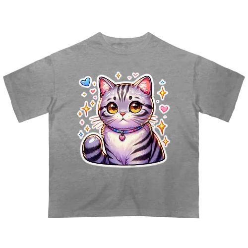 アメショーのメイちゃん　キュート猫シリーズ オーバーサイズTシャツ